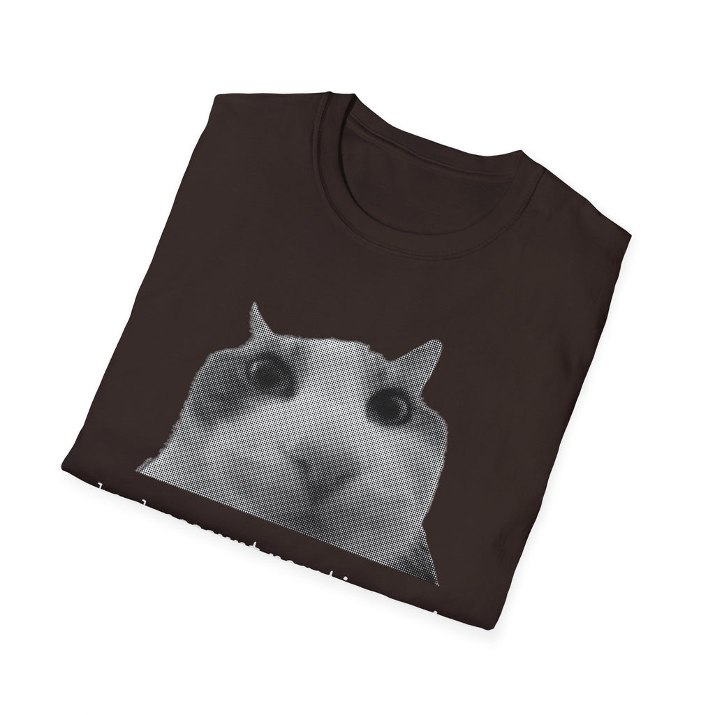 Cat Meme Unisex T-Shirt — "bank account negative again" Funny Graphic Tee