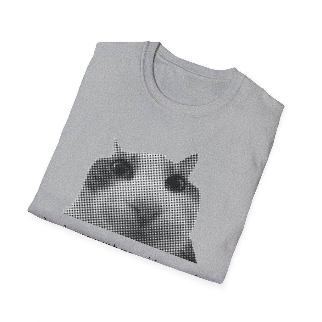 Cat Meme Unisex T-Shirt — "bank account negative again" Funny Graphic Tee