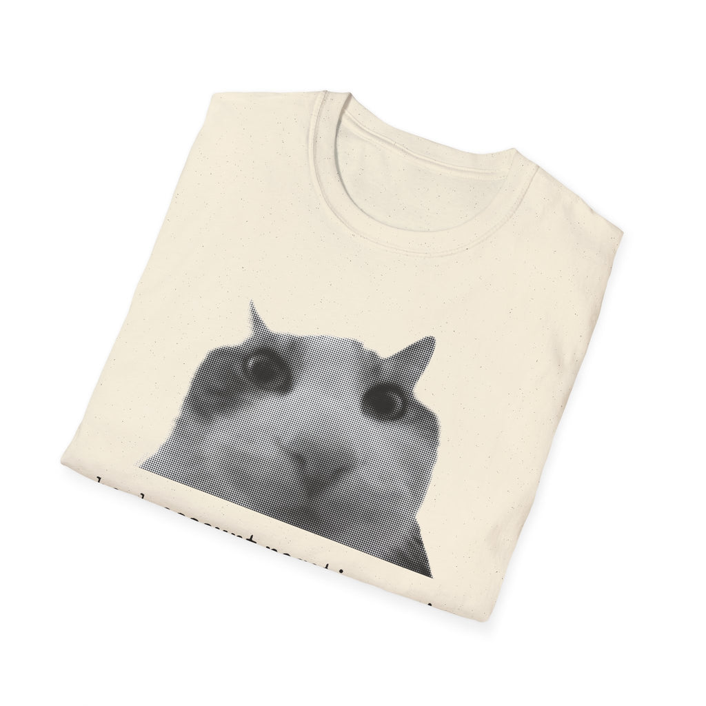 Cat Meme Unisex T-Shirt — "bank account negative again" Funny Graphic Tee