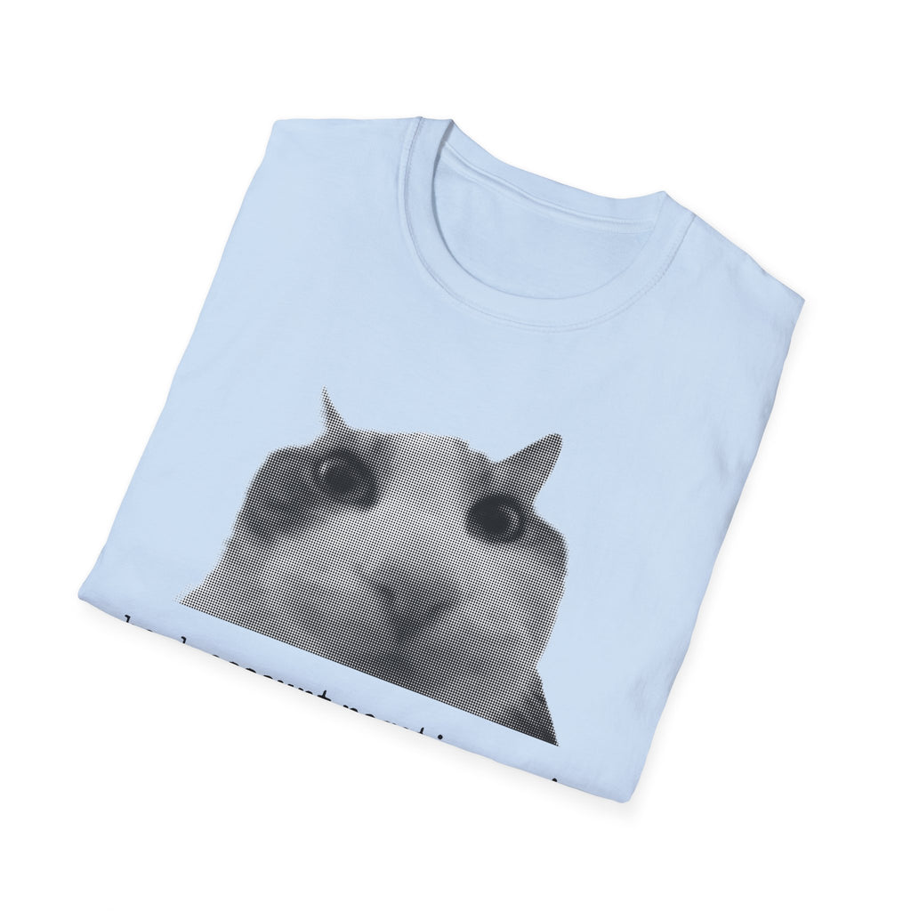 Cat Meme Unisex T-Shirt — "bank account negative again" Funny Graphic Tee