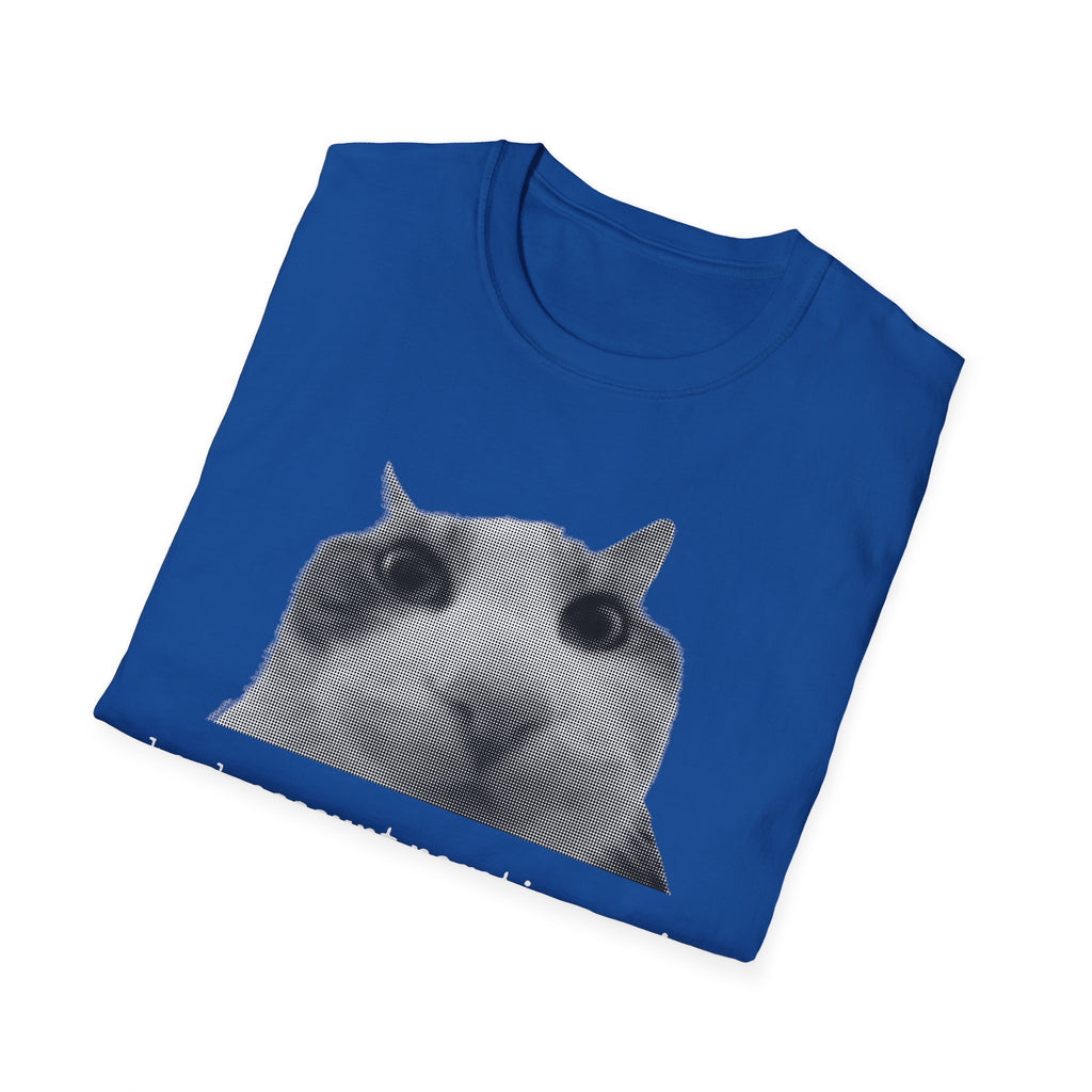 Cat Meme Unisex T-Shirt — "bank account negative again" Funny Graphic Tee